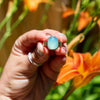 7.5 Chalcedony Sterling Silver Ring (Size 7.5)