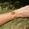 Mookeite Jasper Double Stone Sterling Silver Open Cuff