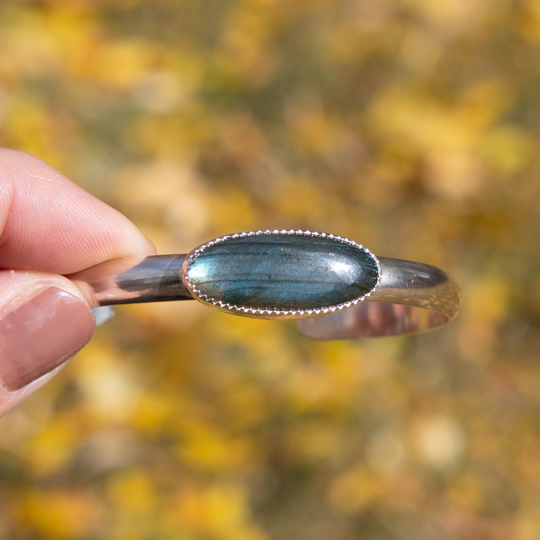 Labradorite Stacking Sterling Silver Cuff