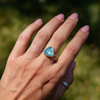 9 Kyanite Sterling Silver Stacker Ring (Size 9)