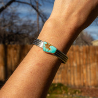 Royston Turquoise Sterling Silver Thick Cuff
