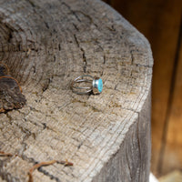 4.75 Egyptian Turquoise Sterling Silver Ring (Size 4.75)