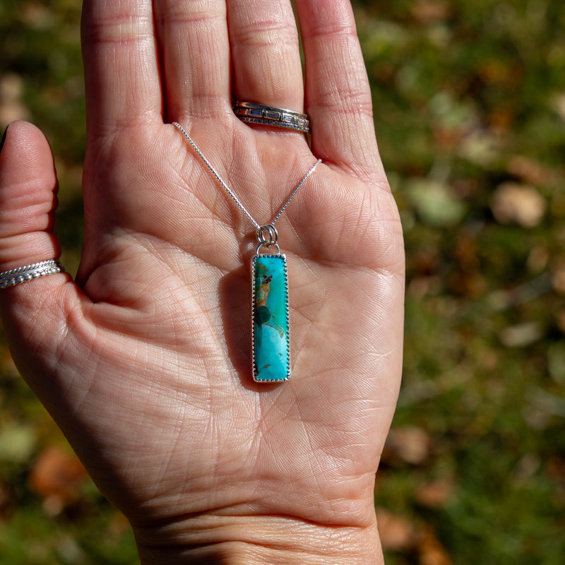 24" Campitos Turquoise Sterling Silver Necklace