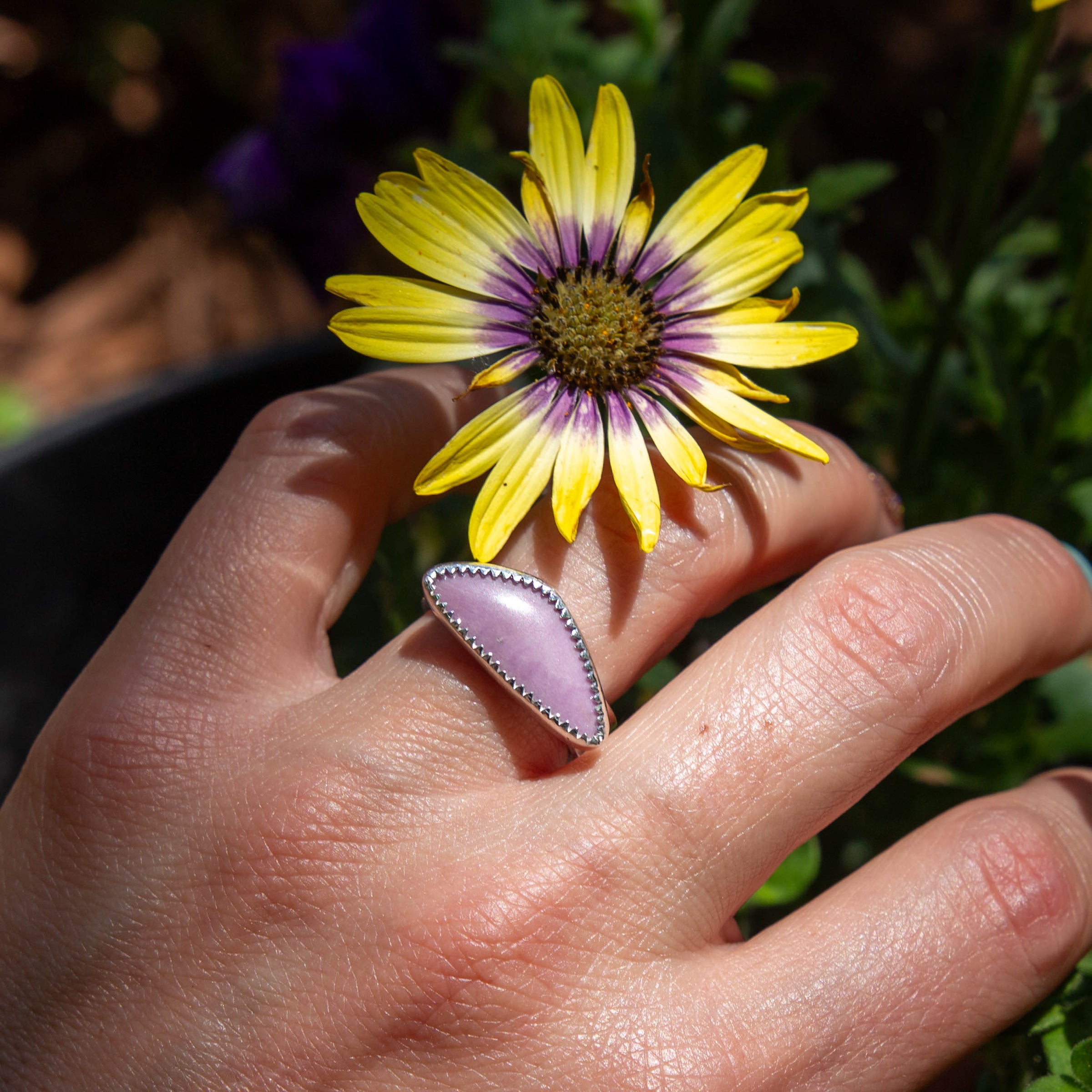 7.75 Phosphosiderite Sterling Silver Ring (Size 7.75)