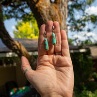 Royston Turquoise Sterling Silver Mini-Hoop Earrings