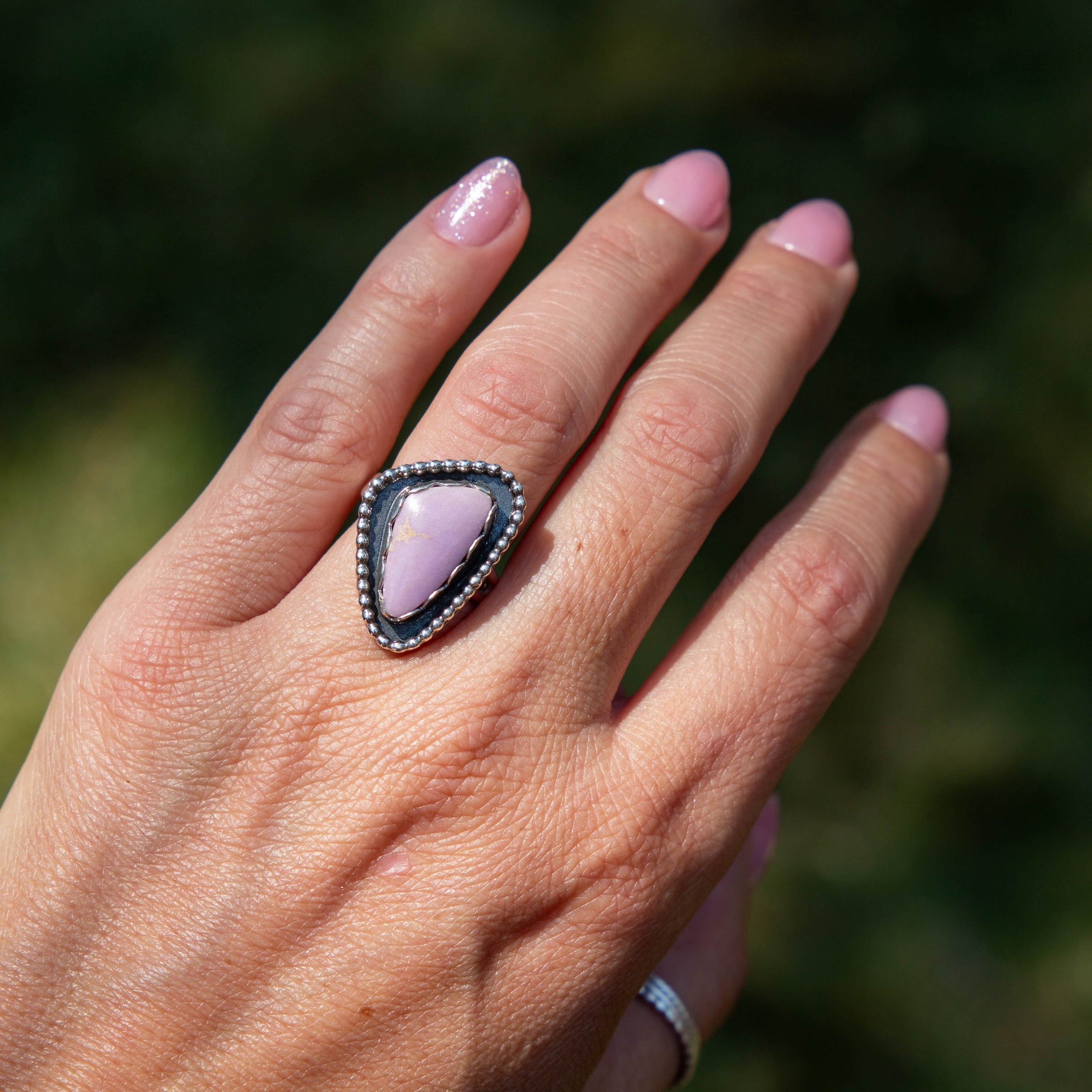 7 Phosphosiderite Sterling Silver Statement Ring (Size 7)