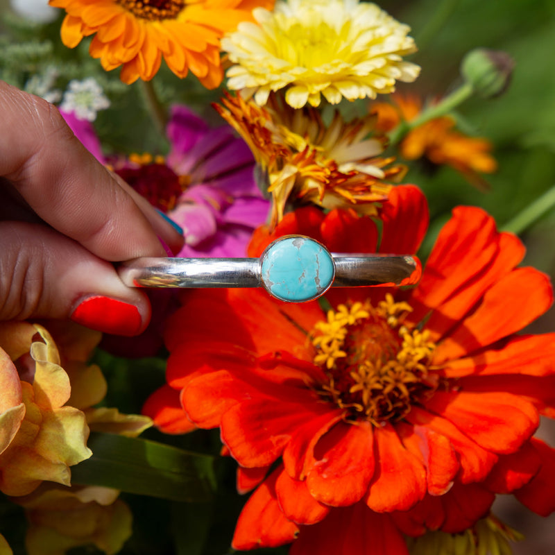 Lone Mountain Turquoise Sterling Silver Cuff