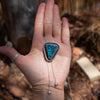 36" Moon River Turquoise Sterling Silver Chain Bolo La Femme