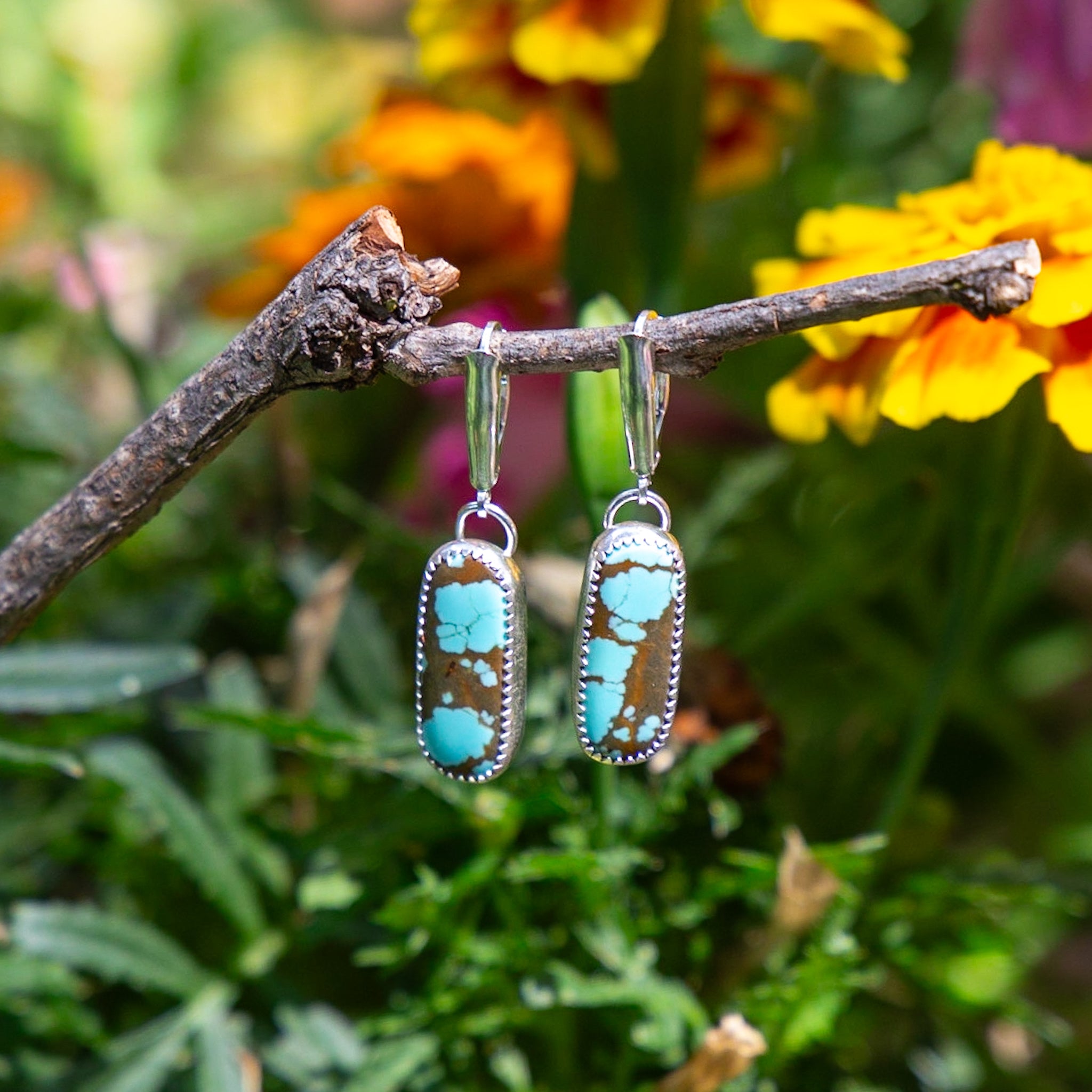 No. 8 Turquoise Drop Earrings