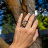 6.5 Mexican Fire Opal Sterling Silver Statement Ring (Size 6.5)