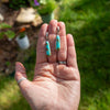 Royston Turquoise Sterling Silver Mini-Hoop Earrings