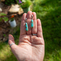 Royston Turquoise Sterling Silver Mini-Hoop Earrings