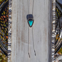 36" Persian Turquoise Adjustable Sterling Silver Chain Bolo La Femme | Southwestern Statement Jewelry