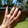 6.5 Chinese Turquoise Sterling Silver Ring (Size 6.5)