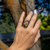 6.5 Mexican Fire Opal Sterling Silver Statement Ring (Size 6.5)