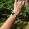 Opalized Petrified Wood Double Stone Sterling Silver Open Cuff