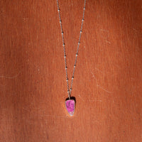 16" Cobalto Calcite Sterling Silver Layering Necklace