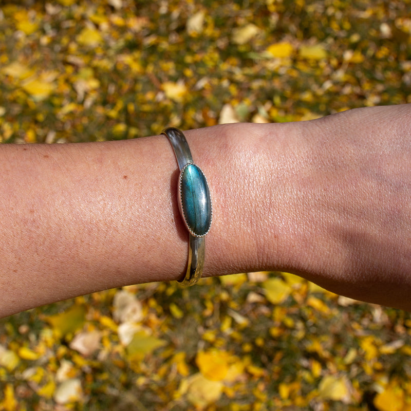 Labradorite Stacking Sterling Silver Cuff