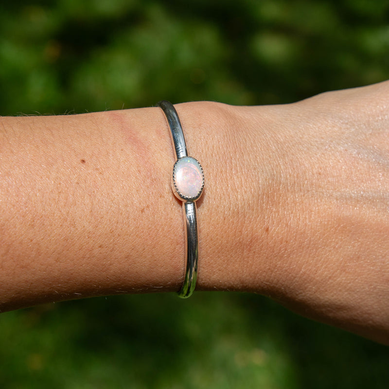 Opal Sterling Silver Cuff