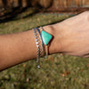 Elisa Turquoise Sterling Silver Slider Bracelet - 8.5"