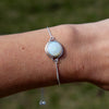 Opal Sterling Silver Slider Bracelet - 8.5"