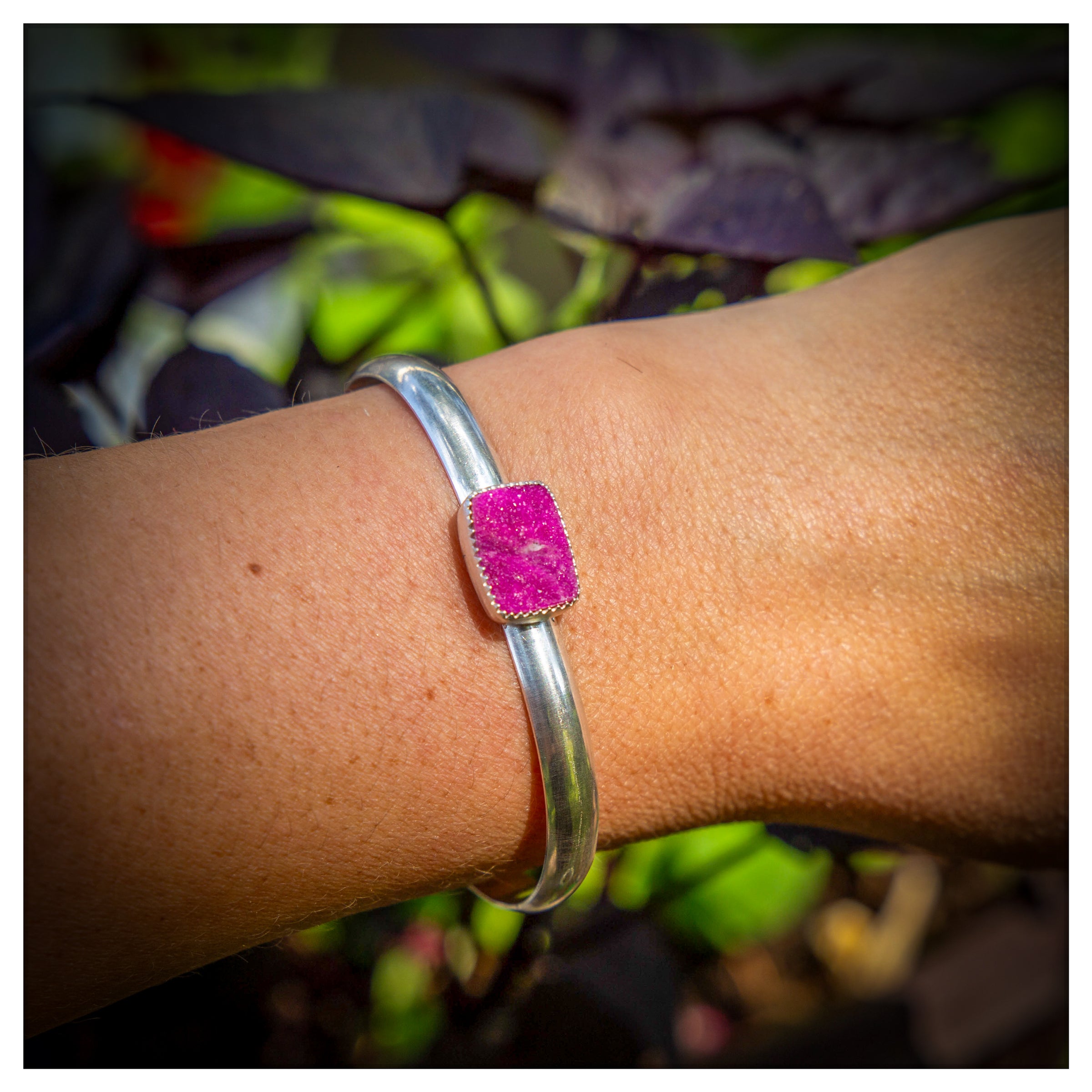 Cobalto Calcite Sterling Silver Stacking Cuff