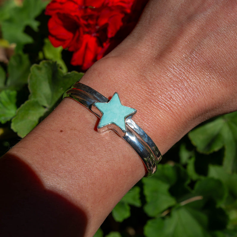 Campitos Star Turquoise Sterling Silver Cuff