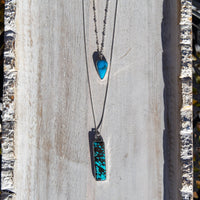 18" Kingman Turquoise Sterling Silver Layering Necklace