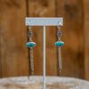 Campitos Turquoise Flower Sterling Silver Mini-Hoop Earrings