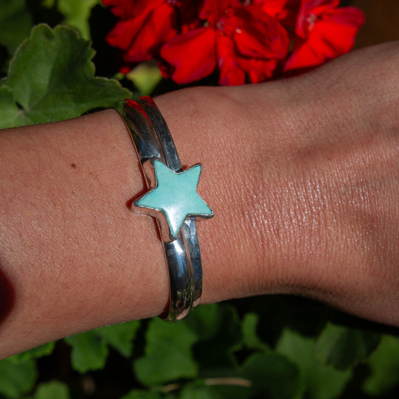 Campitos Star Turquoise Sterling Silver Cuff