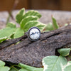 9 White Buffalo Turquoise Sterling Silver Circle Ring (Size 9)