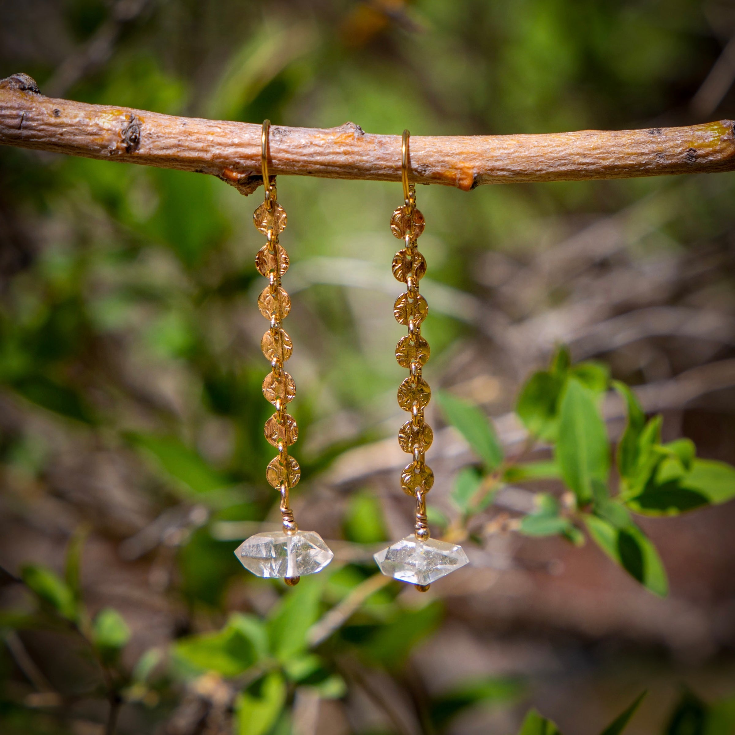 Herkimer Diamond 14k Gold-Filled Coin Threaders