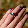 5.25 Labradorite Sterling Silver Stacker Ring (Size 5.25)