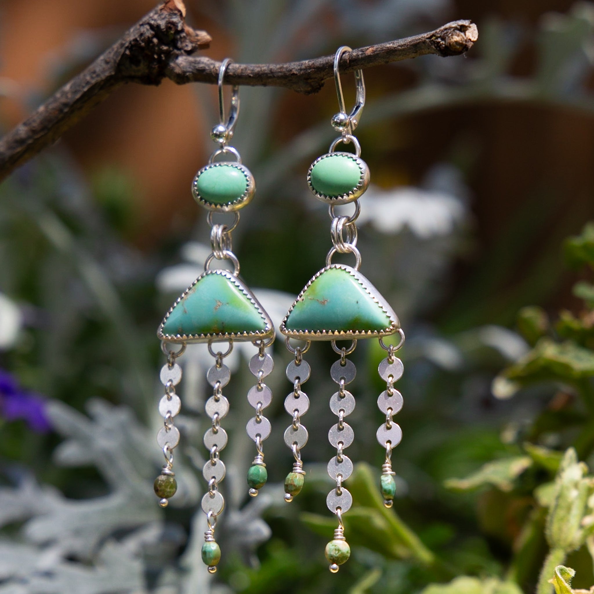 Sonoran Gold Turquoise Dangle Earrings