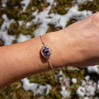 Mexican Fire Opal Sterling Silver Slider Adjustable Bracelet -8.5"