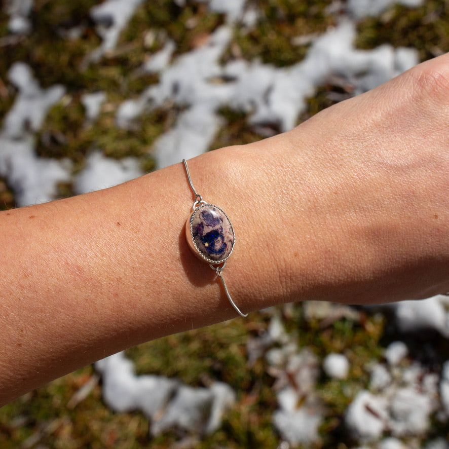 Mexican Fire Opal Sterling Silver Slider Adjustable Bracelet -8.5"