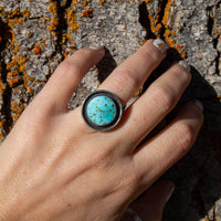 6 Blue Dream Turquoise Sterling Silver Statement Ring (Size 6)