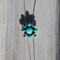 36" Campitos Turquoise Sterling Silver Chain Bolo La Femme | Southwestern Statement Jewelry
