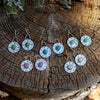 Campitos Turquoise Sterling Silver Stamped 7/8" Circle Earrings