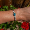 Triple Kingman Turquoise Sterling Silver Cuff