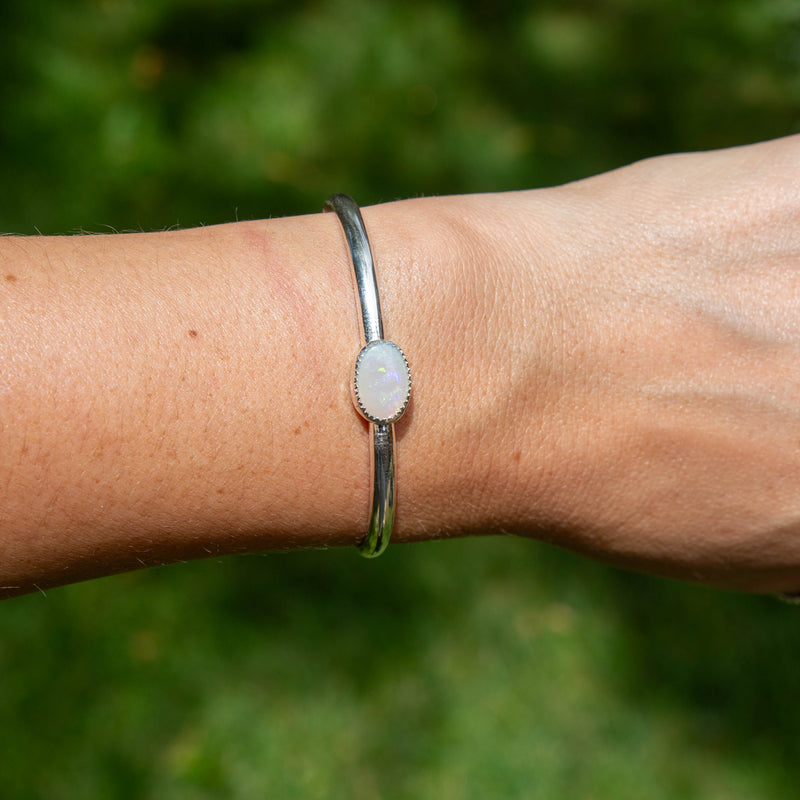 Opal Sterling Silver Cuff