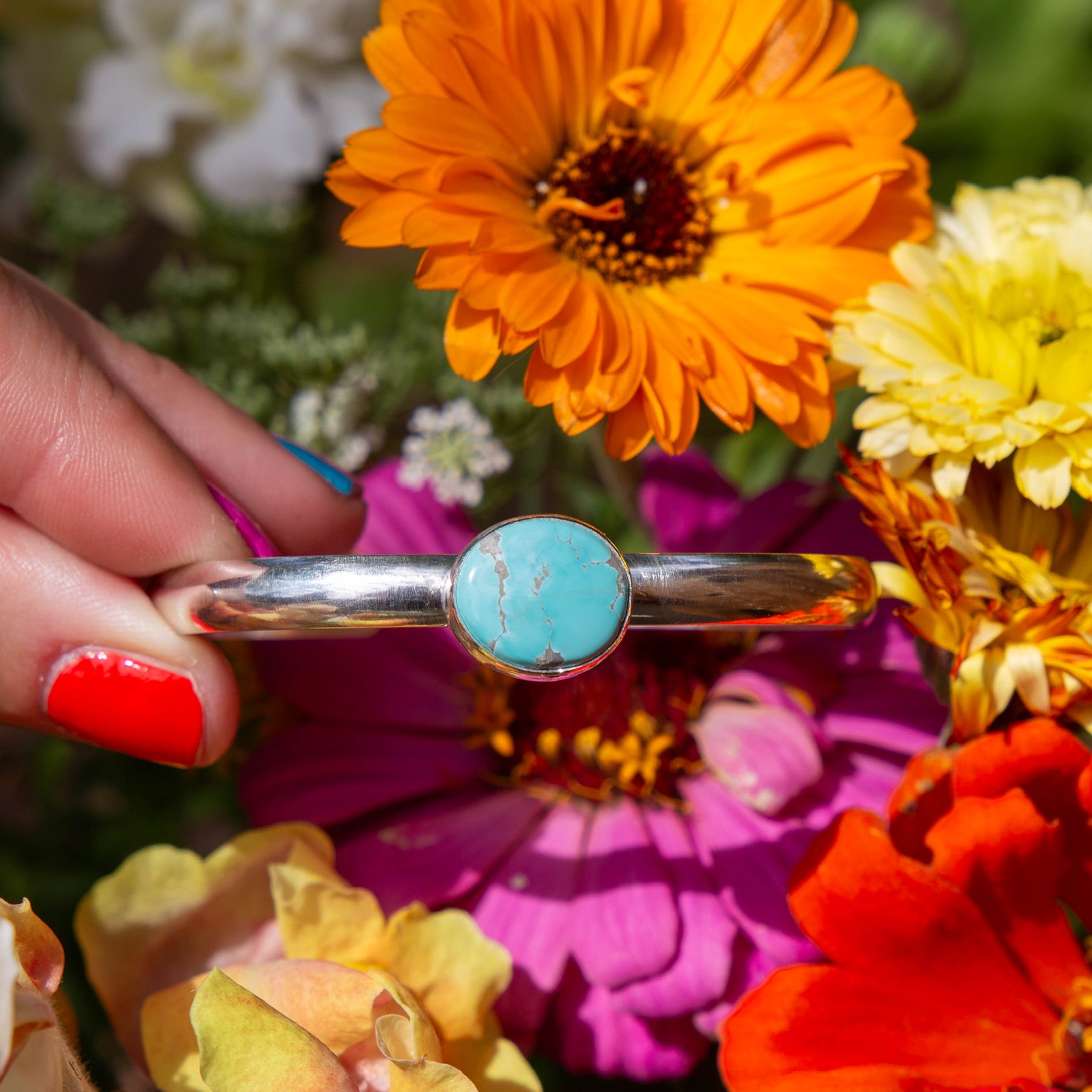 Lone Mountain Turquoise Sterling Silver Cuff