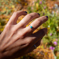 6.25 Chinese Turquoise Sterling Silver Ring (Size 6.25)