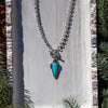 20" Royston Turquoise Sterling Silver Chunky Chain Necklace