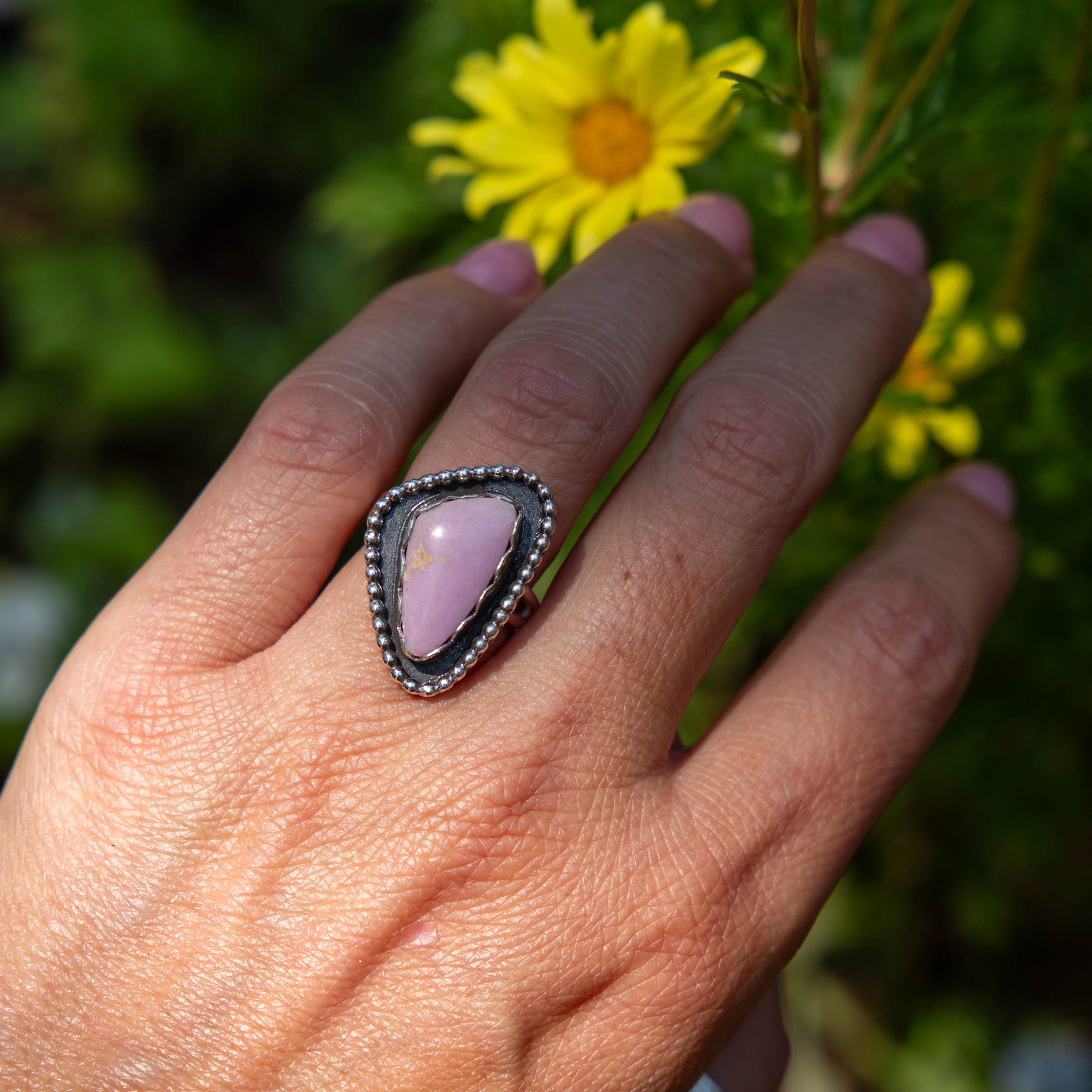 7 Phosphosiderite Sterling Silver Statement Ring (Size 7)