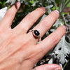 9.25 Black Onyx Sterling Silver Stacking Ring (Size 9.25)