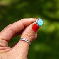 4.75 Egyptian Turquoise Sterling Silver Ring (Size 4.75)