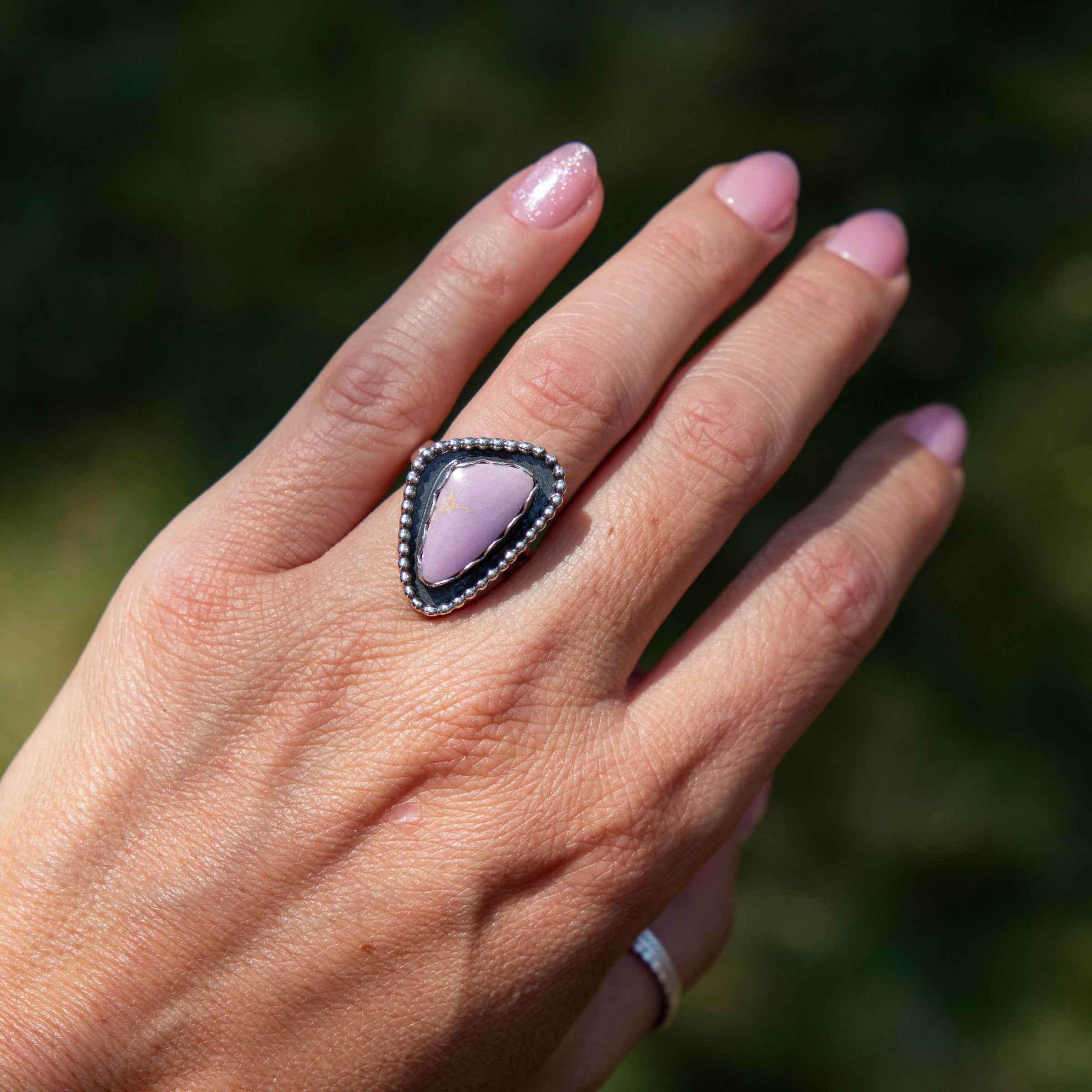 7 Phosphosiderite Sterling Silver Statement Ring (Size 7)