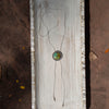 36" Hubei Circle Turquoise Sterling Silver Chain Bolo La Femme