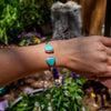 Campitos Turquoise Double Stone Sterling Silver Open Cuff